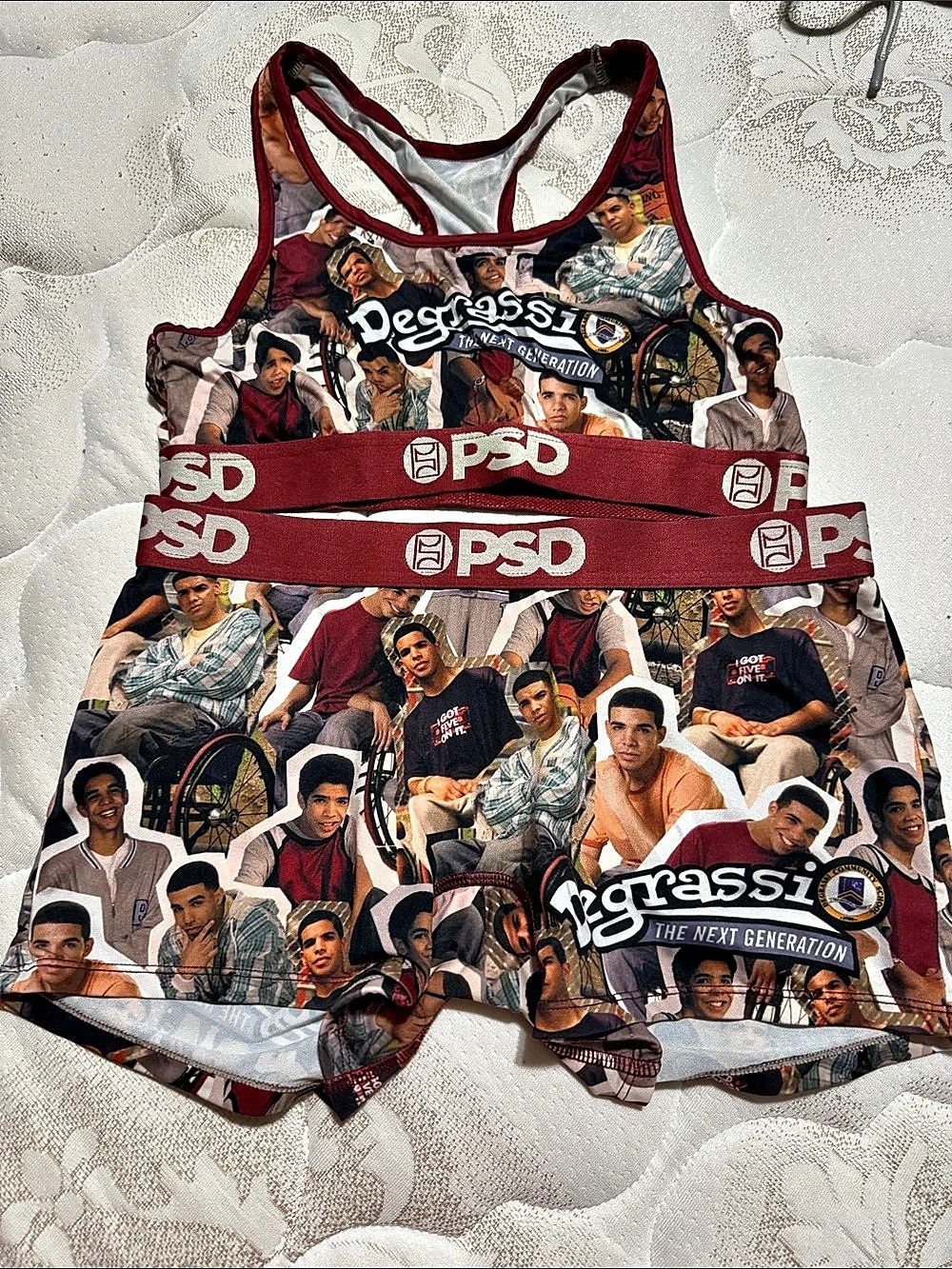 PSD Printed One Piece in Red & Multicolor Size Medium the short top is large Li